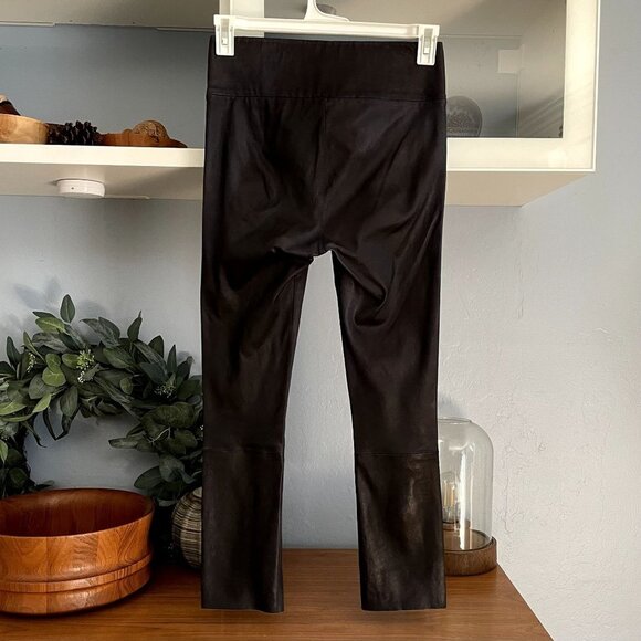 SPRWMN Anthracite Leather Crop Leggings - Picture 7 of 10